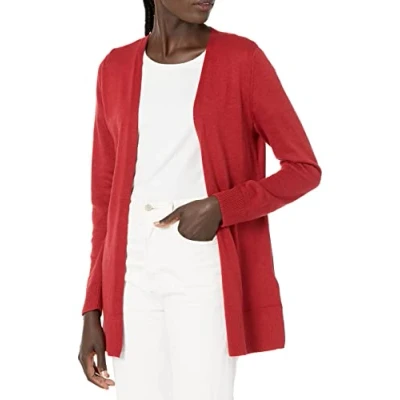 Afbeelding van Amazon Essentials Dames Lichtgewicht vest met open voorkant (verkrijgbaar in grote maten), Donkerrood, L