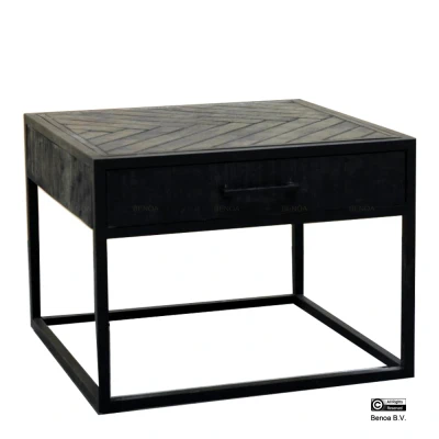 Afbeelding van Benoa Koffietafel Jax Zwart 1 lade 60cm