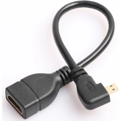 Afbeelding van Micro HDMI adapter 90 haaks naar links versie 1.4 (4K 30Hz) 0,15 meter
