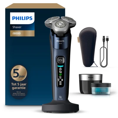 Afbeelding van Philips Shaver i9000 Elektrisch Scheerapparaat Voor Mannen Met Quick Clean Pod Blauw X9003/30