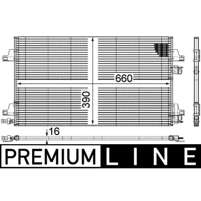 Afbeelding van Mahle Original Airco condensor AC 366 000P