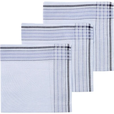 Afbeelding van HEMA Zakdoeken Blauw 40x40 3 Stuks (blauw)