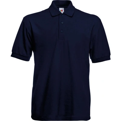 Afbeelding van Fruit Of The Loom Heren 65/35 Heavyweight Piqué Poloshirt Korte Mouwen. (Donker Marine)