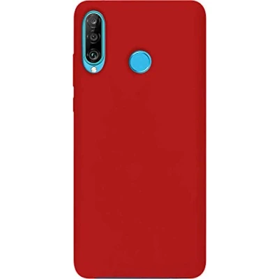 Afbeelding van Bigben Connected, Hoesje voor Huawei P30 Lite Stijve zachte aanrakingsafwerking, Rood