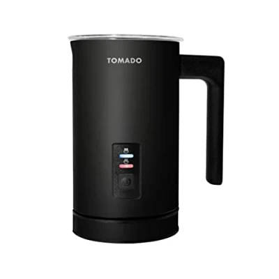 Afbeelding van Tomado TMF1201B Elektrische Melkopschuimer Warm en koud opschuimen Verwarmen Cappuccino maken Matzwart