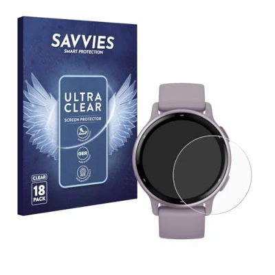 Afbeelding van Savvies (18 Stuks) Schermbeschermer voor Garmin vivoactive 5 Screen Protector Ultra Transparant