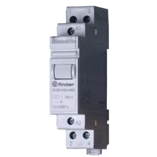 Afbeelding van Finder impulsrelais 17 4 mm breed 2 contacten 16 a 250vac volgens schakelprogramma pos 12vdc contactmateriaal agsno2 20 28 9 012 4000
