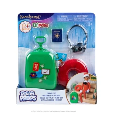 Afbeelding van The Elf on Shelf® Polar Props® Travel Kit Mini koffer, camera, paspoort &amp; nekkussen Scout Accessoires