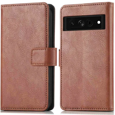 Afbeelding van Google Pixel 7 Pro Hoesje Kunstleder iMoshion Bookcase Bruin Telefoonhoesje