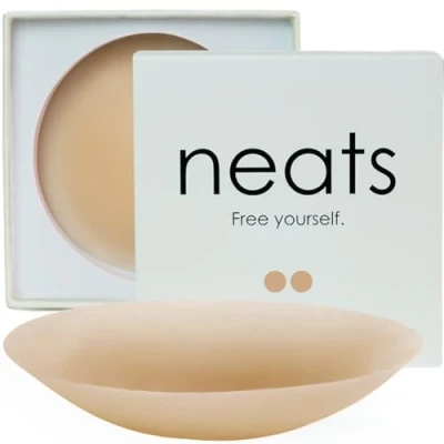 Afbeelding van NEATS Nipple Covers Tepelcovers Voor Vrouwen Herbruikbare Hypoallergene Zelfklevende Silicone Pasties (Caramel, 10cm)