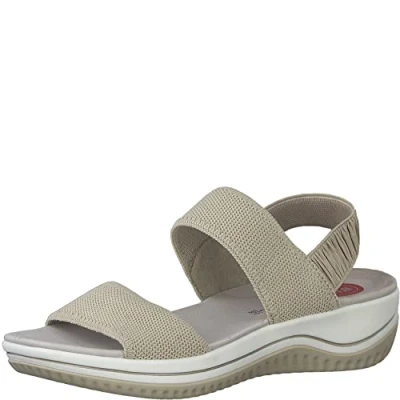 Afbeelding van Jana Softline Dames 8 28769 20 sandalen, beige, 39 EU, EU Breed