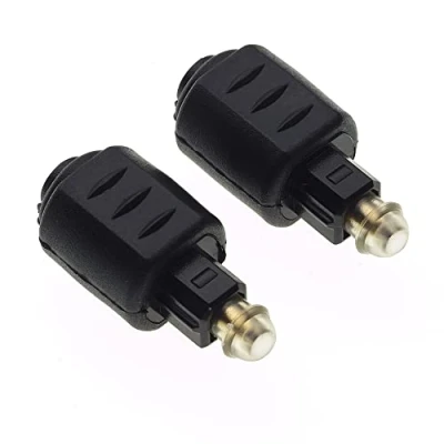 Afbeelding van Toslink Connector Mini naar Adapter Optische Audiostekker Toslink, Digitale S/Pdif Kabel/Vezeloptiek voor Soundbars, Stereosystemen/Versterkers, Hifi Pak van 2