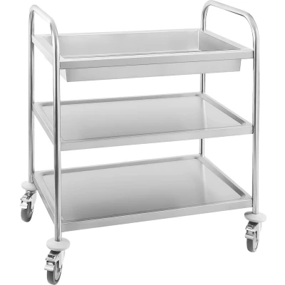 Afbeelding van Royal Catering Serveerwagen 2 plateaus 1 afruimbak