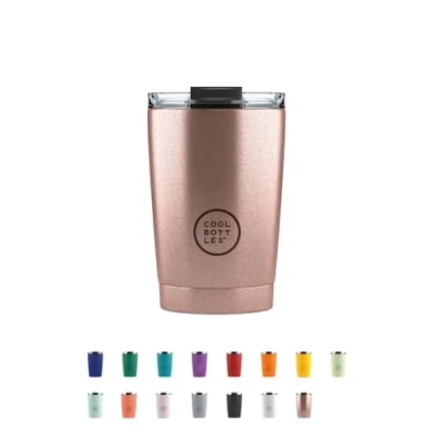 Afbeelding van Cool Bottles Thermosbeker 330 ml 5 uur warm, 10 koud BPA Vrij Metallic Rose