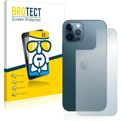 Afbeelding van BROTECT Screenprotector voor Apple iPhone 12 Pro (Achterkant) Folie Beschermfolie Beschermglas transparant