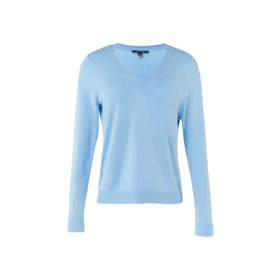 Afbeelding van comma MIT Vausschnitt Trui, Dames, Maat: 40, Hellblau