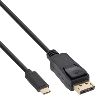 Afbeelding van InLine USB displaykabel (USB Type C, 100 cm), Data + Video Adapter, Zwart