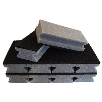Afbeelding van Sonty 10 stuks potschuurder Jumbo XL, spons zwart (grijs, 15 x 7 4 cm)