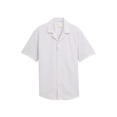 Afbeelding van TOM Tailor Denim Relaxed Structured Shirt Overhemd Chalk grey white, Heren, Maat: XS, white