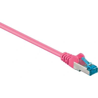 Afbeelding van S/FTP CAT6a 10 Gigabit netwerkkabel / roze LSZH 1 meter