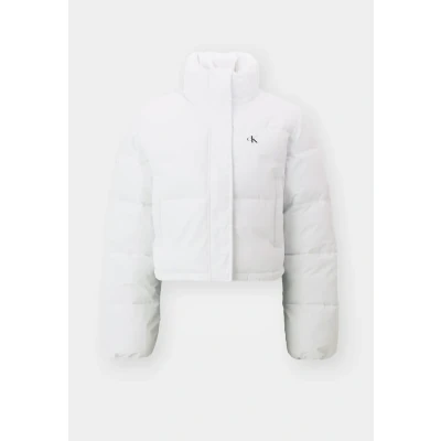 Afbeelding van Calvin Klein Jeans Dames MATTE CROPPED ND Puffer J20J224615, Jacket, Wit, XL, Wit (helder wit), XL