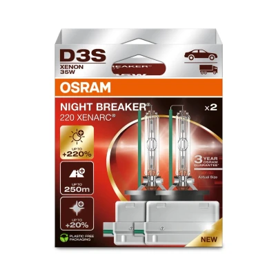 Afbeelding van Osram D3S Night Breaker 220 Xenarc +220% Xenonlampen