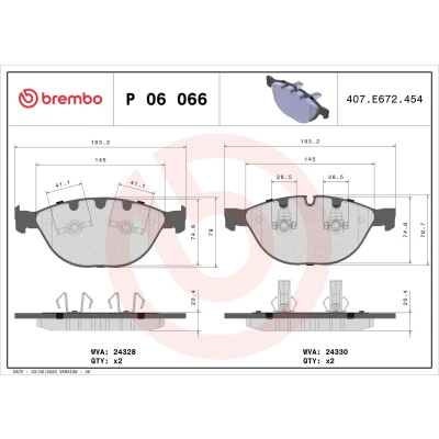 Afbeelding van Brembo Remblokset P 06 066