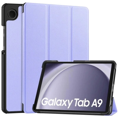Afbeelding van Samsung Galaxy Tab A9 Hoes: iMoshion Trifold Bookcase Lila Kunstleder Tablet Hoezen
