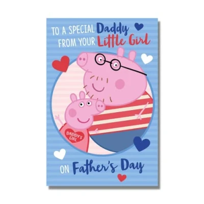 Afbeelding van Danilo Promoties, Multi, PGF06 Varken Vaderdag Kaart, Papa Van Je Kleine Meisje