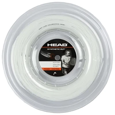 Afbeelding van HEAD Synthetische Darm Tennis String 200m Reel, 16 Gauge, Wit