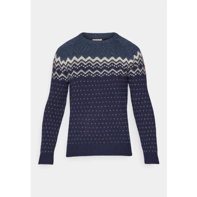 Afbeelding van Trui Fjällräven Men Övik Knit Sweater Dark Navy Mountain Blue XXL