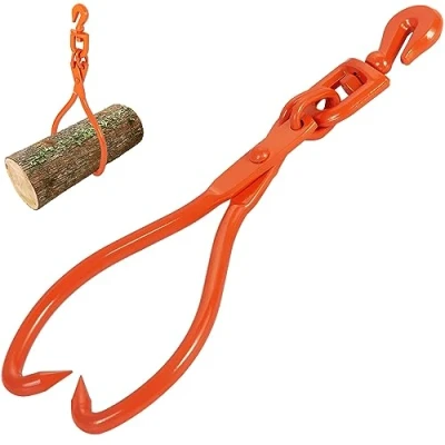 Afbeelding van VEVOR Bosttang voor stammen, 457,2 mm, heftang hout, draaibaar, haken, 2 klauwen, capaciteit 350 kg, stalen houten tang, bosbouwgereedschap hanteren, slepen, transport