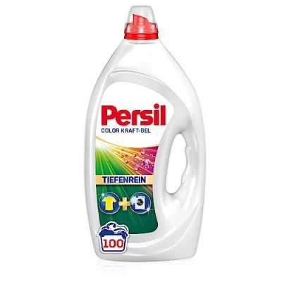 Afbeelding van Persil Color Kraft gel (100 wasbeurten), vloeibaar wasmiddel met diepreinigende technologie, kleurwasmiddel voor zuiver wasgoed en hygiënische frisheid de machine, effectief vanaf 20 C