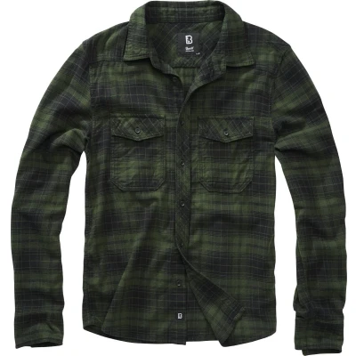 Afbeelding van Brandit Checkshirt Flanellen overhemd groen 4XL Katoen Casual wear, Rock wear