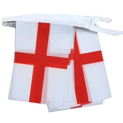 Afbeelding van Engeland 6 meter BUNTING Vlag 20 vlaggen 9&#039;&#039; x 6&#039;&#039; Engelse STRING 15 21 cm AZ FLAG