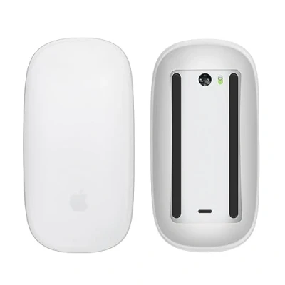 Afbeelding van kwmobile Siliconen beschermhoes compatibel met Apple Magic Mouse 1/2 Zachte muis hoes Meer grip Deels doorschijnend mat transparant
