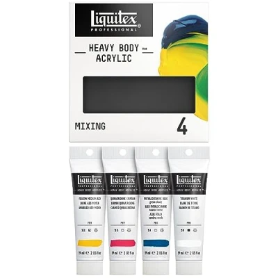 Afbeelding van Liquitex 3699309 Professional Heavy Body acrylverf in kunstenaarskwaliteit met uitstekende lichtechtheid en boterachtige consistentie, Mixing Set 4x59ml,
