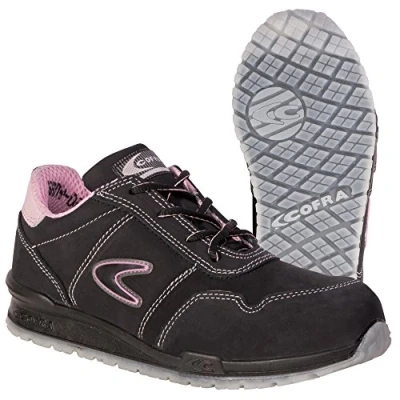 Afbeelding van Cofra 78500 010.W39 ALICE S3 SRC veiligheidsschoenen, zwart/roze, maat 39