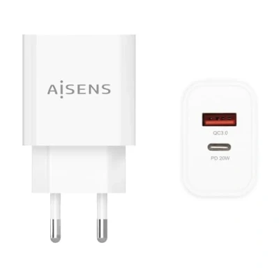 Afbeelding van Oplader Aisens A110 0681 20 W Wit (1 Stuks)