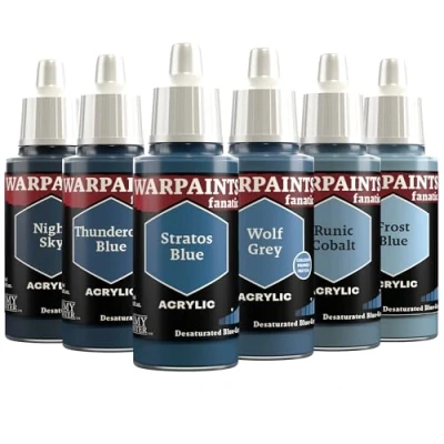 Afbeelding van The Army Painter, Warpaints Fanatic Flexible Triad: Desaturated Blue Greys 6 x 18 ml acrylverf, miniatuur hobbyschilderij, kwaliteitsverf voor wargaming