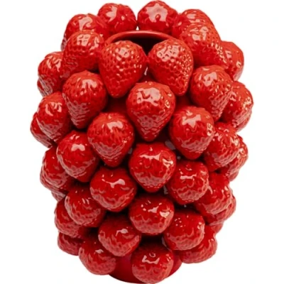 Afbeelding van Vaas aardbeien rood 30cm Kare Design