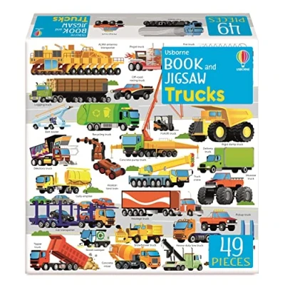 Afbeelding van Usborne Book and Jigsaw Trucks
