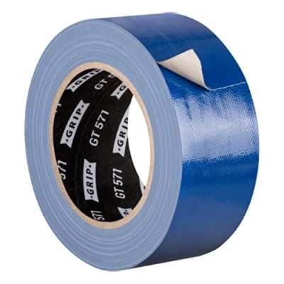 Afbeelding van GRIP Eventbasics weefseltape blauw, 50 mm x 25 m, gekleurde Gaffa tape GT 571, zeer hoge kleefkracht, professionele voor markeren, knutselen, bevestigen, repareren en nog veel meer, binnen