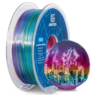 Afbeelding van PLA Filament 1.75mm Multicolor, GEEETECH Zijdige regenboog 3D Printer 1KG Spoel, Kleurverloop