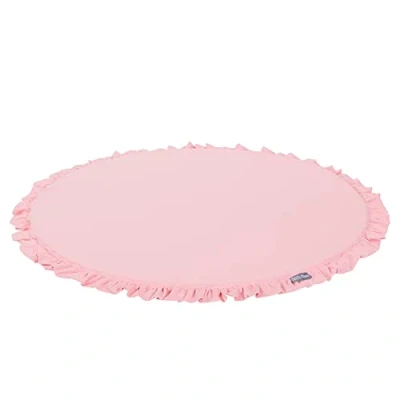 Afbeelding van KiddyMoon Montessori Speeltapijt voor kinderen, van schuimrubber, dik en zacht, kruiptapijt speelgoed, deken, babykruipmat, gemaakt in de EU, XL Ø 105 cm, roze