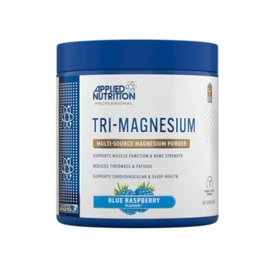 Afbeelding van Applied Nutrition Tri Magnesium Strawberry Raspberry 50 servings poeder Bisglycinate Bisglycinaat Taurate Tauraat Citrate Citraat