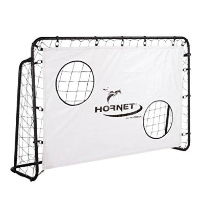 Afbeelding van HUDORA Hornet voetbaldoel met doelmuur training voor kinderen en jongeren 180 x 120 60 cm buitentuin wit/zwart 76918