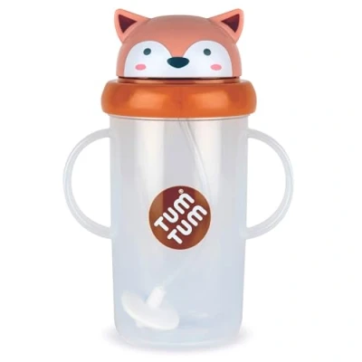 Afbeelding van TUM Tippy Up Free Flow Sippy Cup (geen ventiel), voor peuters, 200ml, BPA vrij (Fergus Fox 300ml)