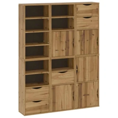Afbeelding van vidaXL Bijzetkasten 6 st &quot;ODDA&quot; 40x24x79 cm massief grenenhout