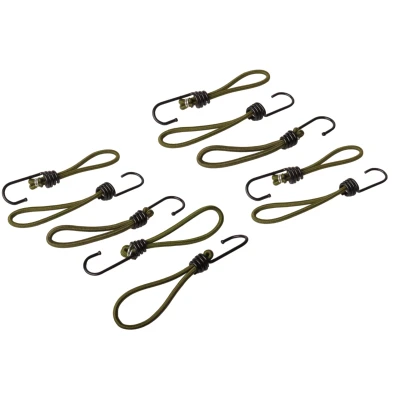 Afbeelding van Aanhangwagendirect Spanelastiek met haak 15 cm 10 stuks donkergroen